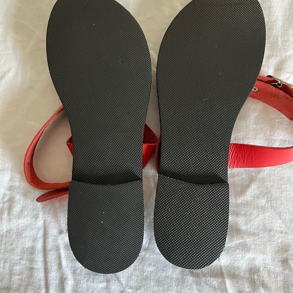 Kionas Dione Greek Made Wearable Art Strappy Red Leather Sandals US 8/8.5 NWOT - Picture 7 of 16